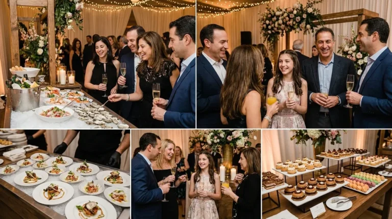 Ideias de buffet moderno para Bat Mitzvah de luxo