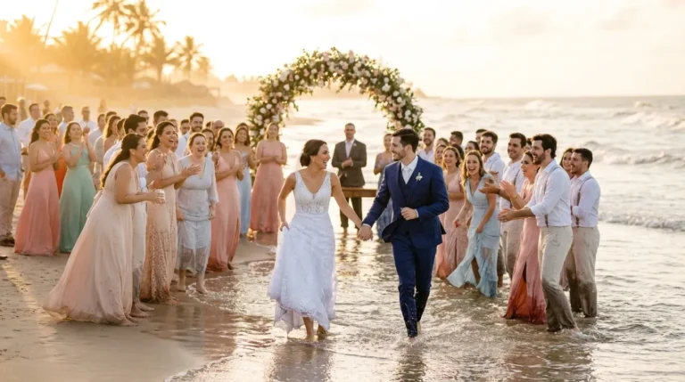 Guia para casamento na praia com 100 convidados